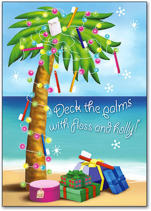 Deck the Palms Holiday Postcard