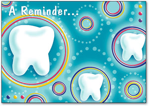 Bright Teeth and Circles Dental Reminder Postcard