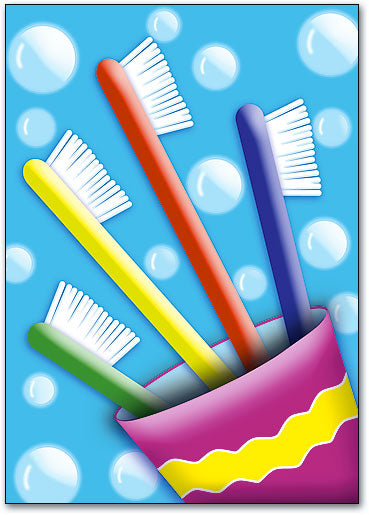 Brushes in Cup Postcard