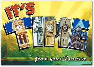 Time Clocks Dental Card Postcard
