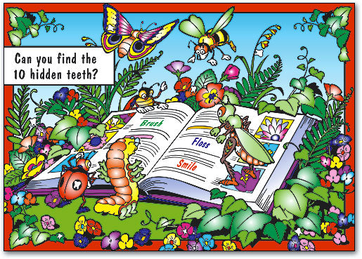 Colorful Bug Garden Postcard
