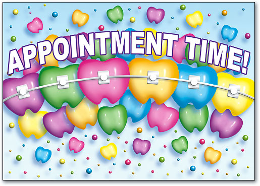 Colourful Teeth Confetti Standard Postcard