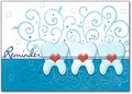 Three Teeth Hearts Postcard