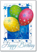 Three Balloons Postcard