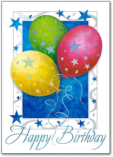 Three Balloons Postcard