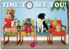 Pet Time Waiting Room 4-up Laser Card