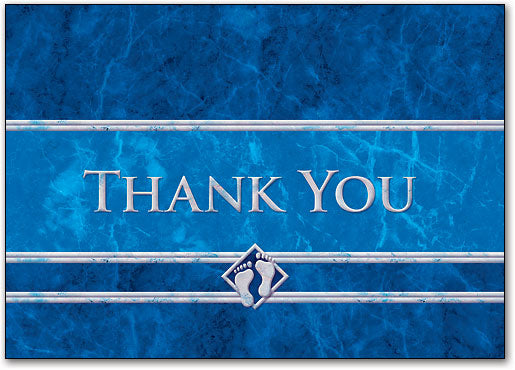 Thank You Blue Feet Postcard