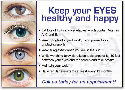 Eye Photos Health Tips Postcard