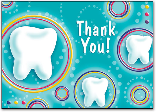Bright Teeth and Circles Thank You Postcard