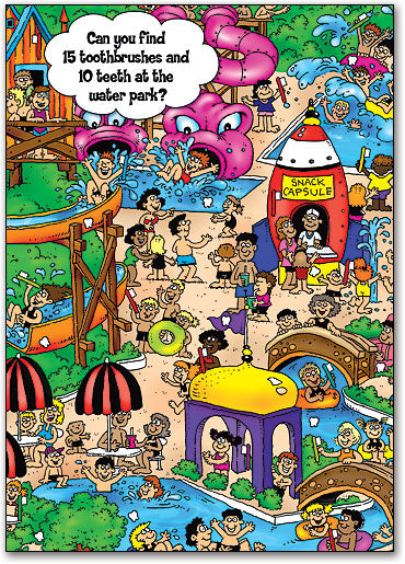 Find Dental in Water Park Postcard