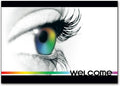 Colorful Eye Welcome Postcard