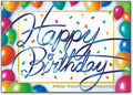 Birthday Color Balloons Postcard
