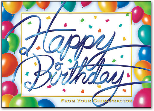 Birthday Color Balloons Postcard