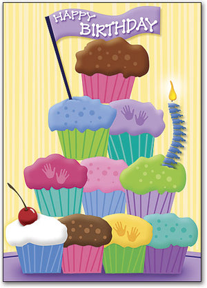 Cupcake Stack Postcard