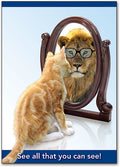 Lion and Cat Eyes Postcard