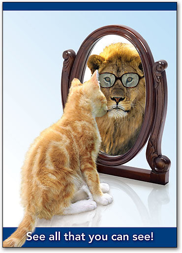 Lion and Cat Eyes Postcard