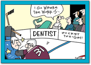 Hockey Dentist Post Card