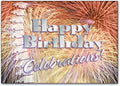 Birthday Fireworks Postcard