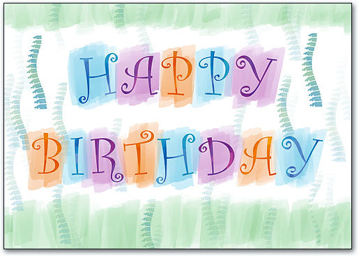 Pastel Birthday Postcard