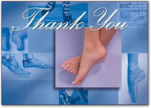 Podiatry Graph Thank You customisable Postcard