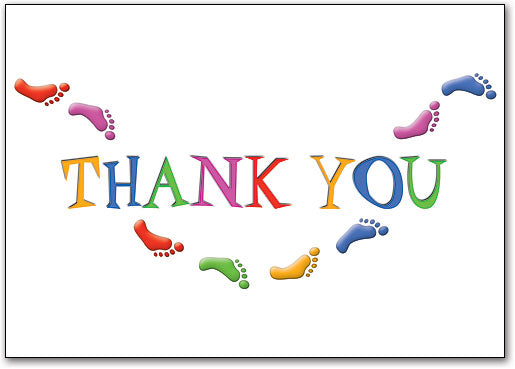 Thank You Many Feet Postcard