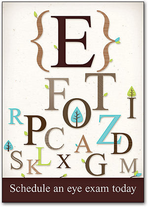 Eco Eye Chart customisable Postcard