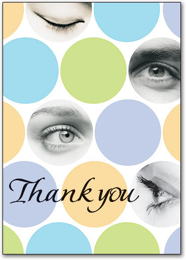Dynamic Dots Thank You customisable Postcard