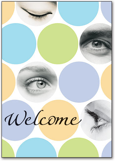 Dynamic Dots Welcome customisable Postcard