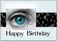 Blue Eye Birthday Postcard