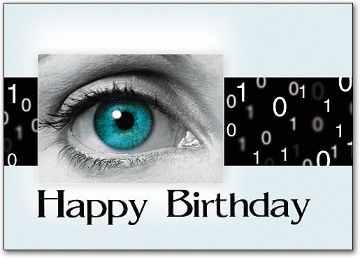 Blue Eye Birthday Postcard
