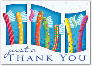 Happy Toothbrushes Thank You Postcard