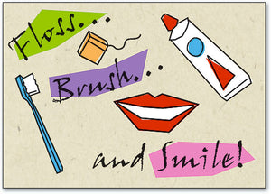 Floss and Smile Postcard