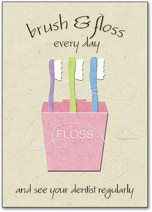 Brush and Floss Every Day Postcard