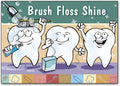 Brush Floss Shine Postcard