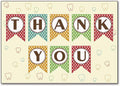 Mini Flags Thank You Customisable Standard Postcard