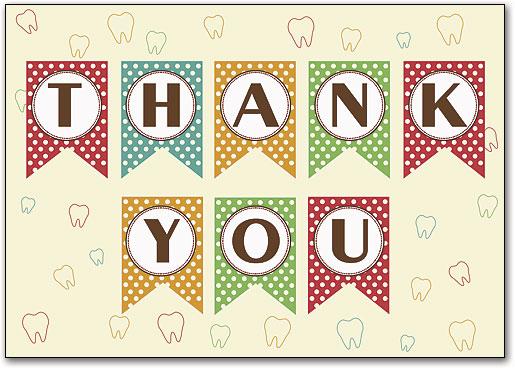 Mini Flags Thank You Customisable Standard Postcard