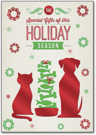 Piled High Holiday Deluxe Postcard