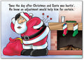 Santa is Hurting customisable Postcard
