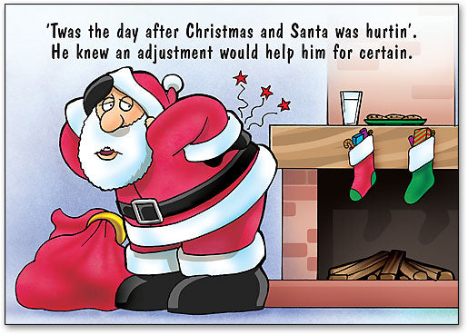 Santa is Hurting customisable Postcard