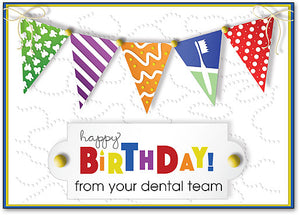 Dental Flags Birthday Postcard