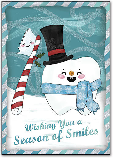 Snowman Tooth Postcard