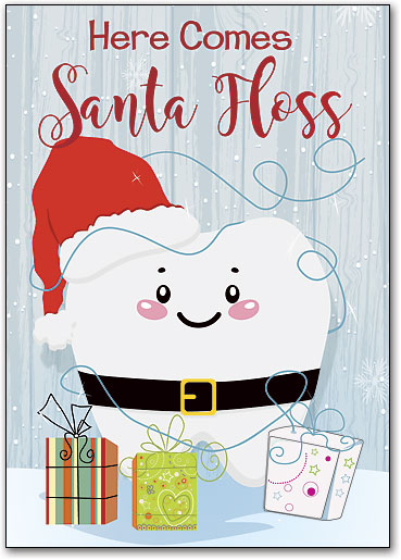 Santa Floss Deluxe Holiday Postcard