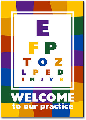 Eye Chart Welcome Postcard