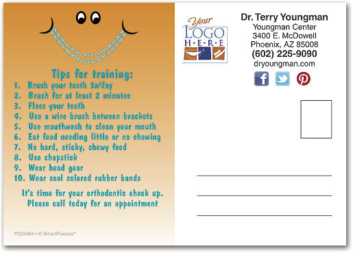 Brace Face Smiley Postcard