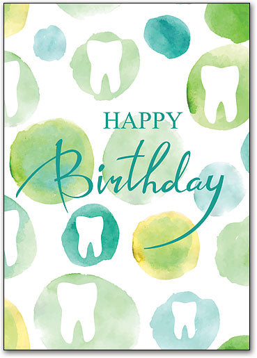Dabs of Joy Birthday Postcard