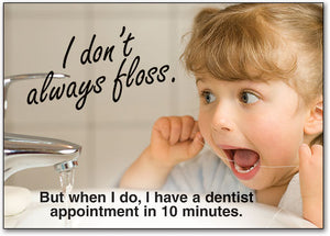 Flossing Emergency Postcard