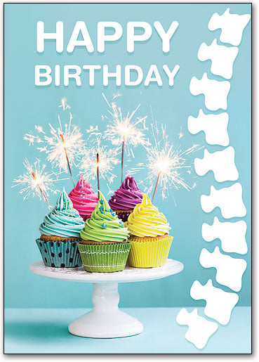 Birthday Fireworks Customisable Postcard