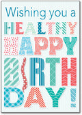 Big Bold Birthday customisable Postcard