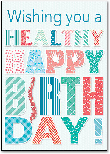 Big Bold Birthday customisable Postcard