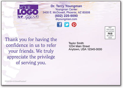 Chiro Reflections Thank You Customisable Postcard